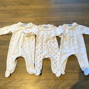 Jacadi Footed Onesie set of 3